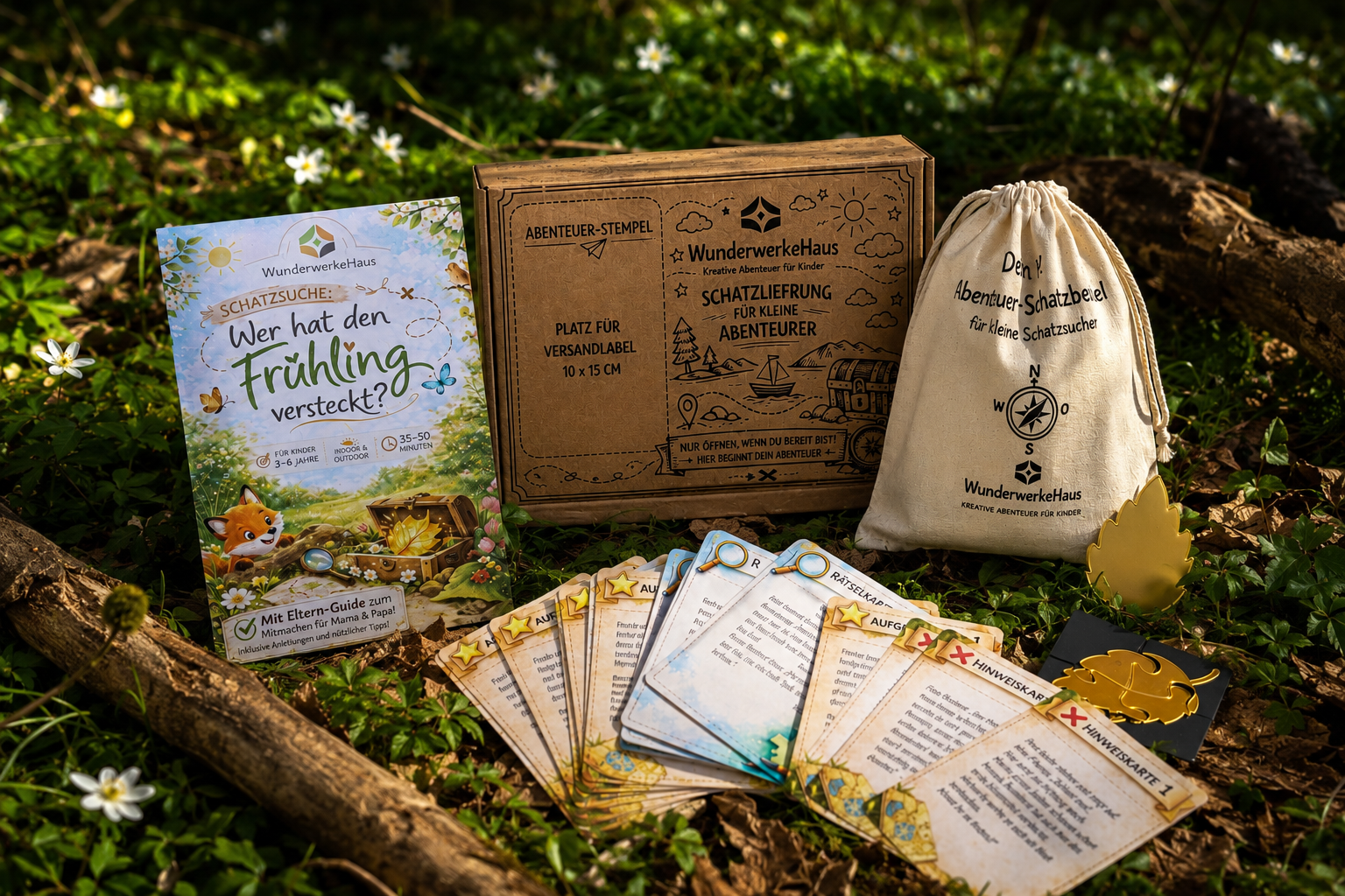 Schatzsuche-Abenteuerbox „Fuchs Fino“ | Frühling | 3–6 Jahre