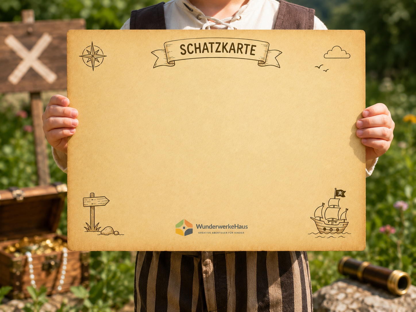 Schatzkarten  | 5 Motive zur Auswahl | A5 A4 A3 |  Offsetpapier | für Kindergeburtstag, Schatzsuche, Piratenparty