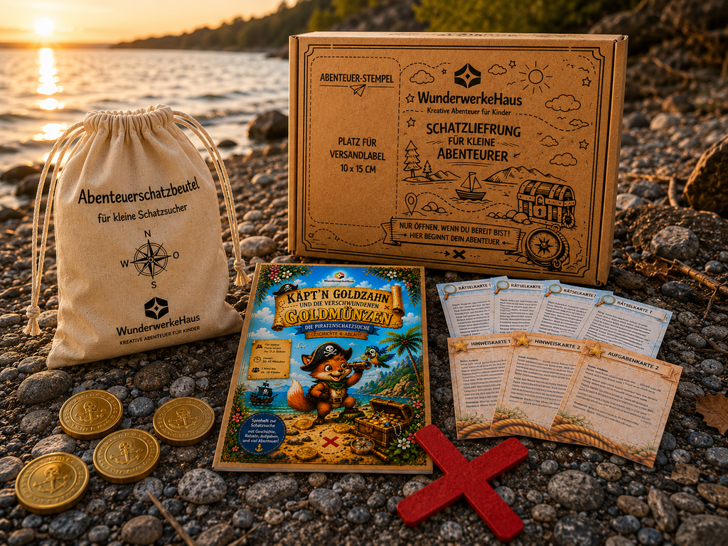 Piraten Schatzsuche für Kinder - Schatzbox Käpt'n Goldzahn (3-6 Jahre)