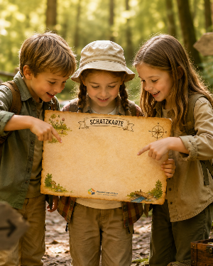 Frühlings-Schatzsuche für Kinder – Schatzbox Fuchs Fino (3–6 Jahre)